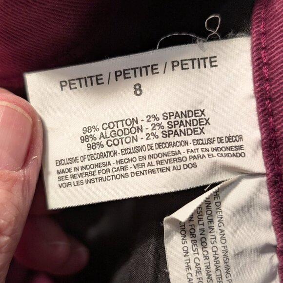 Gloria Vanderbilt Amanda Purple High-Waisted Pants Size 8P - Picture 12 of 12